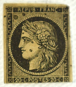 FRANCE #3 CERES VLC NH, 1849-1850 - Picture 1 of 2