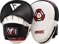 RDX Boxing Focus Pads Hook & Jab Mitts Thai Kick MMA Training Punch Bag Curved W