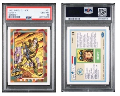 1991 Impel G.I. Joe DUSTY Series 1 PSA 10 Gem Mint #10 POP 4!!! NICE! - Image 1 of 2