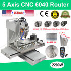 5 Axis CNC Router 6040 3D Engraving Machine USB 2.2KW Cutting Milling Engraver