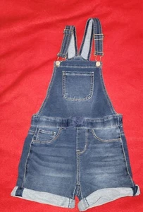 Vanilla Star girls overall shorts, size 8, blue - Picture 1 of 3