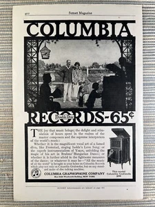 Columbia Records Grafonola New York 1915 Vintage Print Ad - Bild 1 von 1