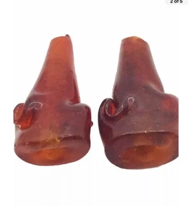 Unique Antique Red Lampwork Art Glass Beads 35mm - Picture 1 of 5
