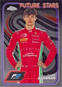 OLIVER BEARMAN 2024 TOPPS CHROME F1 F2 FUTURE STARS PREMA #21 - Picture 1 of 3