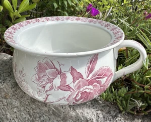 Antico vaso da notte-pitale in ceramica- Glantine - Foto 1 di 9