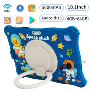 K107 Kids Tablet 10.1 Inch, Android 13 4GB+64GB Storage, Bundle WIFI, Free Case - Picture 1 of 9