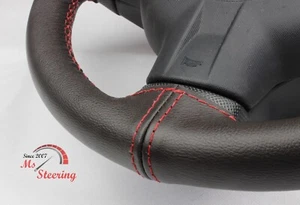 FÜR LEXUS LS 01-13 BRAUN LEDERLENKRADBEZUG, ROT 2 STIT - Bild 1 von 5