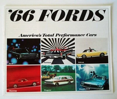 Folleto del concesionario Ford 1966 Mustang Fairlane Falcon Thunderbird 16 páginas nuevo en stock #6601 Foto 1 de 4