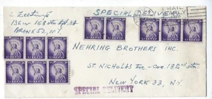 New York, Special Delivery, Eleven 3c COIL Stamps including Three Strips - Picture 1 of 2