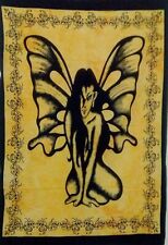 Wall Hanging Yellow Butterfly Angle Yoga Mat Mandala Cotton Boho Tapestry Poster