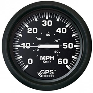 FARIA EURO BLACK / BLACK 4" SPEEDOMETER 60MPH GPS - Picture 1 of 1