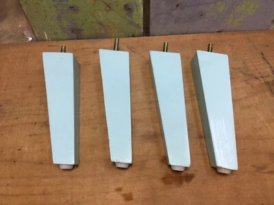 Set Of 4 Mid Century Modern Style New Old Stock 8” Tapered Square Furniture Legs - Image 1 of 4