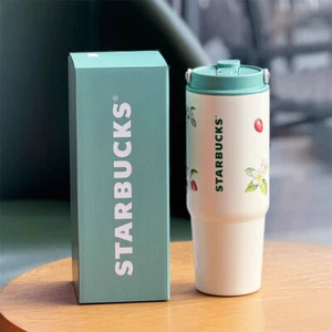 New Starbucks China 2024 Strawberry & Rabbit 27oz Stainless Cup Good Time Series - Picture 1 of 5