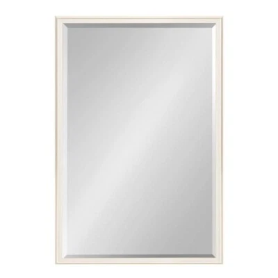 Kate and Laurel Oakhurst Rectangle Mirror Soft White 18x24 Wall hanging - Image 1 of 4