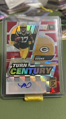 2022 Panini Donruss Elite - Turn of the Century Autographs Red Romeo Doubs 79/99 - Image 1 of 2