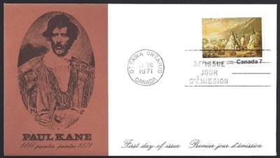 🍁Canada  #553    "INDIAN ENCAMPMENT"     Brand New  1971 First Day Cover - Image 1 of 2