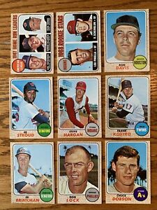 1968 Topps Baseball Lot of 108 Different Cards Includes Minor Stars 