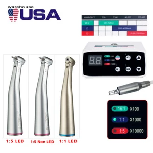 NSK Style Dental Brushless LED Electric Motor 1:5/1:1 Increasing handpiece JL - Picture 1 of 86