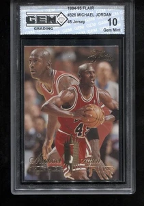 Michael Jordan 1994-95 Flair #326 45 Jersey Chicago Bulls GEM MINT 10 - Picture 1 of 2