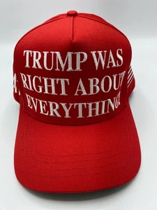 Official Trump Was Right About Everything 45-47 Cali Fame Red Snapback Hat Cap - Picture 1 of 7