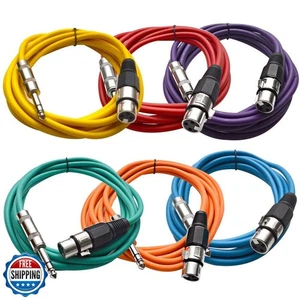 Seismic Audio SATRXL-F10BGORYP 10-Feet XLR Female to 1/4-Inch TRS Patch Cable - Picture 1 of 4