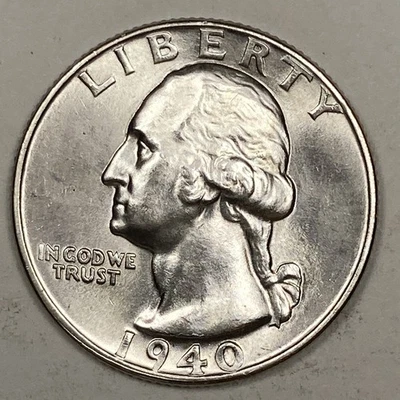 1940-D Washington Quarter .25. Choice Unc. - Image 1 of 3