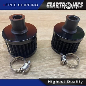 Par de filtros de admisión de aire frío de 12 mm turbo ventilación cárter cubierta de válvula de respiración de automóvil - Imagen 1 de 15