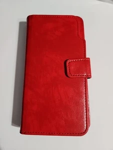 Custodia portafoglio Samsung Galaxy S9 Plus lusso pelle rossa slot per schede flip cover RFID  - Foto 1 di 4