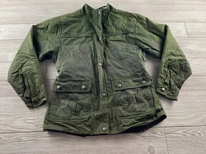 Vintage Outback Trading Company Tin Cloth Waxed Cotton Jacket Small Green - Picture 1 of 10