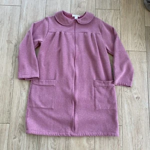 Cappotto/accappatoio vintage Country Store zip tasca frontale erica rosa nonna - Foto 1 di 6
