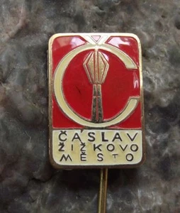 Antique Caslav City of Jan Zizkov Czechoslovakia Hero Warrior Mace Pin Badge - Picture 1 of 3
