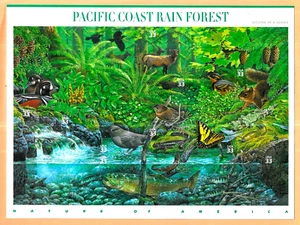 HICK GIRL-BEAUTIFUL U.S. MINT SHEET  SC#3378  PACIFIC COAST RAIN FOREST - Picture 1 of 2