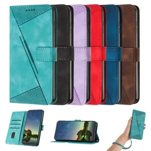 PU Leather Flip Case Wallet Cover for iPhone 6S 7 8 SE XR 11 12 13 14 16 Pro Max - Picture 1 of 18