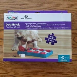 Outward Hound Nina Ottosson Dog Brick Flip Open Puzzle Game Dog Treat Toy - Picture 1 of 5