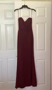 Women’s strapless high slit formal dress - Picture 1 of 6