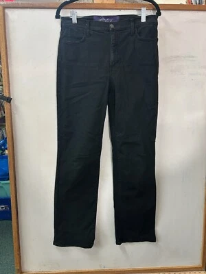 Pantalones de mezclilla Not Your Daughters embellecidos bolsillo pierna recta talla 8P negros NYDJ Petite Foto 1 de 4