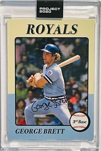 Tarjeta Topps de George Brett 2020 losa sellada 75 tarjeta original real de la ciudad de Kansas - Imagen 1 de 2