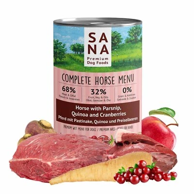 Pferd Nassfutter Hund mit Pastinake 400g Getreidefrei Hypoallergen Ohne Zusätze - Bild 1 von 4