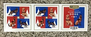2019USA #5405-5408 Forever Military Working Dogs - Booklet of 20 (NOT FOLDED) - Picture 1 of 2