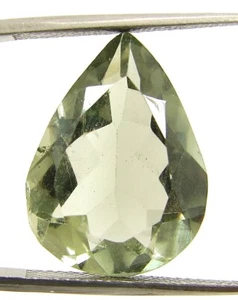11.30 Ct Natural Green Amethyst Gemstone Stone Pear cut Wire Wrap Stone - 13572 - Picture 1 of 2