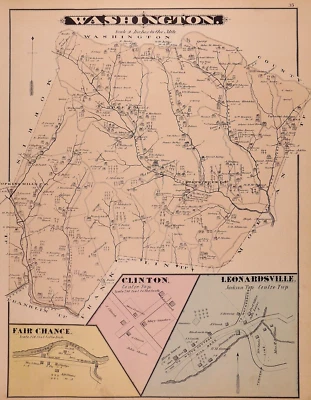 Mapa Plat 1876 ~ WASHINGTON Twp., GREENE Co., Pennsylvania - (14x17)-#09 Foto 1 de 4
