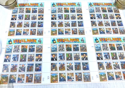 U.S. Stamps #2975 Civil War Uncut Press Sheet Of Six COA 4422/20,000 MNH - Image 1 of 4