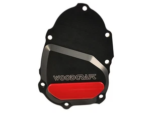 YAMAHA R6 2006-2024 WOODCRAFT RHS GATILLO DE ENCENDIDO CUBIERTA DE MOTOR PLACA DE DESLIZAMIENTO ROJA - Imagen 1 de 9