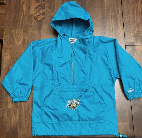 Puma Team NFL Jacksonville Jaguars 1/2 Zip Windbreaker Kids Size Small (8) Cover