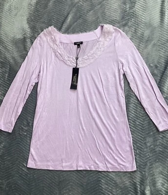 Talbots Shirt Small NWT Modal Silk Blend Lavender 3/4 Sleeve Blouse - Image 1 of 4