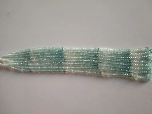 Aquamarine Blue Shaded Rondelle Faceted Beads 1 Strand 16 Inch Natural Gemstone - Foto 1 di 8