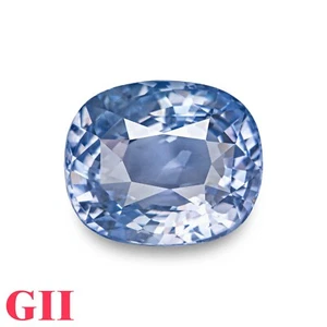 GII Certified CEYLON Sapphire 9.04 Ct. Natural Untreated EYE-CLEAN Velvety Blue - Picture 1 of 5