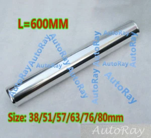 Manguera de tubo de tubería turbo de aluminio recto de 3" 76 mm L = 600 mm - Imagen 1 de 10