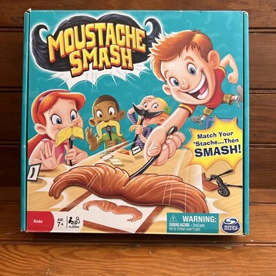 Moustache Smash Game 3-6 Players By Spin Master Toys 100% Complete In Box - Image 1 of 3