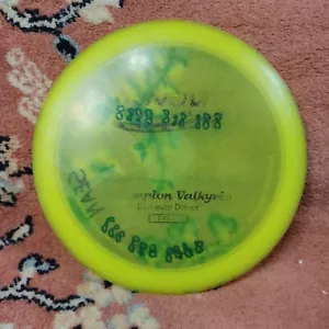 USED Innova Champion Valkyrie 172g Yellow Silver Foil Distance Driver Disc Ink - Picture 1 of 7